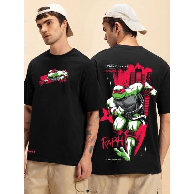 OFFICIAL NINJA TURTLES Oversized Black T-shirt MERCHANDISE