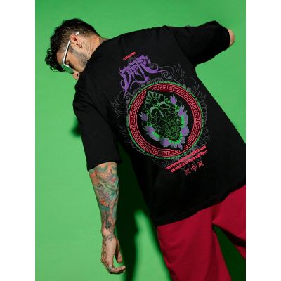 ASURA Graphic Oversized Black T-Shirt/Tee