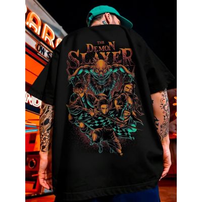Team Up - Demon Slayer Graphic Oversized T-Shirt/Tee