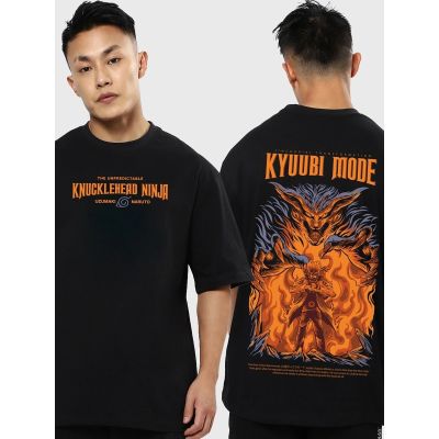 Kyuubi Mode Oversized Black T-shirt