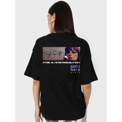 Taylor Swift - Anti Hero Graphic Oversized Black T-Shirt/Tee